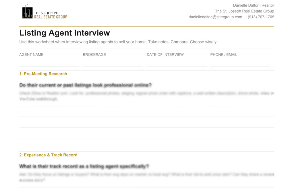 listing agent blurred
